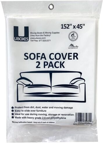 SOFA Moving Covers (2 Pack) - 45" x 152" - Moving & Storage Bags - UBOXES in Saudi Arabia