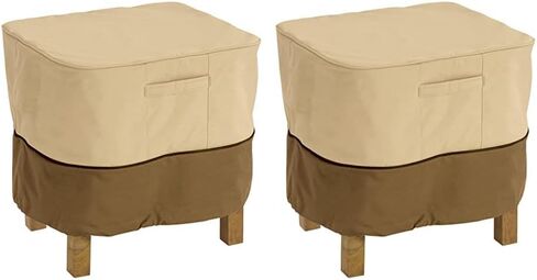 إكسسوارات كلاسيكية فيراندا مقاومة للماء مقاس 21 بوصة غطاء طاولة مربعة الشكل عثماني/جانبي، غطاء طاولة خارجي in Kuwait