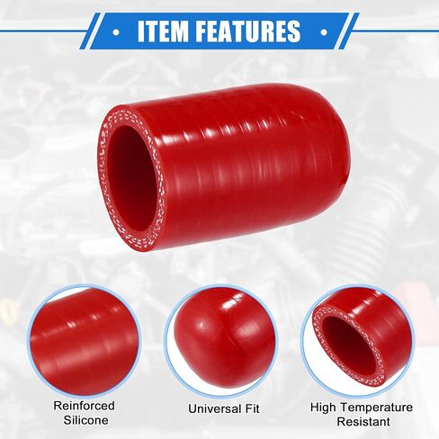 Reinforced Silicone Coolant Cap Kit, 6mm 0.24" ID Turbo Bypass Valve Cap Universal for Car Vacuum Throttle Body Water Port Fix Leak High Temperature Resistant Silicone Red in Saudi Arabia