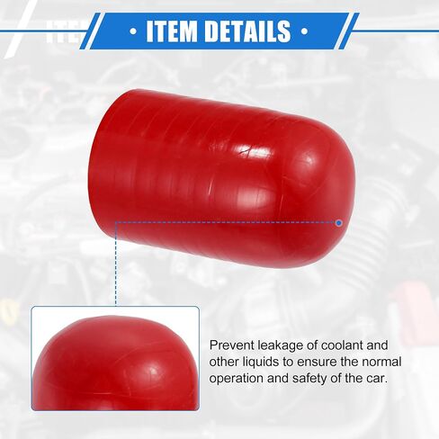Reinforced Silicone Coolant Cap Kit, 6mm 0.24" ID Turbo Bypass Valve Cap Universal for Car Vacuum Throttle Body Water Port Fix Leak High Temperature Resistant Silicone Red in Saudi Arabia