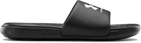 Under Armour Men's Ansa Fixed Strap Slide Sandal, (008) Black/Colorado Sage/Green Screen, 13 in Saudi Arabia