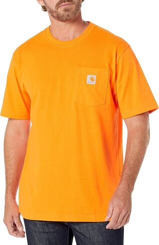 Carhartt Men's Loose Fit Heavyweight Short-Sleeve Pocket T-Shirt K87 - Brite Lime, 3X-Large Tall US in Kuwait
