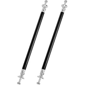 X AUTOHAUX 2Pcs Car 200mm Adjustable Front Bumper Lip Splitter Support Rod Silver Tone
