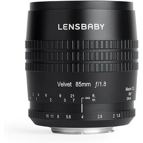 Lensbaby Velvet 85 85mm f/1.8 Lens for Nikon F, Black