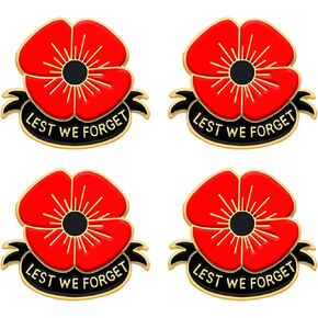 ZYMGUO 10pcs Red Poppy Pins Brooch,Remembrance Day Gifts,Veterans Day Brooch pins,Armistice Day Brooch,Lest We Forget,for Women Men Veterans Day Pins Brooch