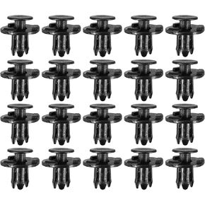 Push Type Retainer Clips No.0155305323 - Car Inner Bumper Door Fender Fastener Rivet Kit - for Nissan Frontier 2005-2019 Plastic Black - 50 Pcs
