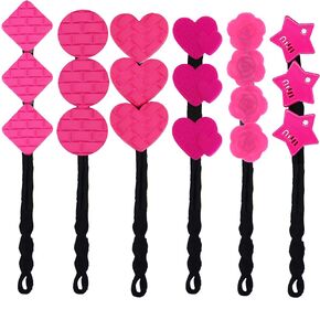 JDXN Hair Bun Maker 6 Pieces Shining Flowers Deft Bun Maker Magic Donut Hair Bun Maker French Hairstyle Twist Bun Hair Accessories for Girls Hair (6PCS Mixed Color Set 1)