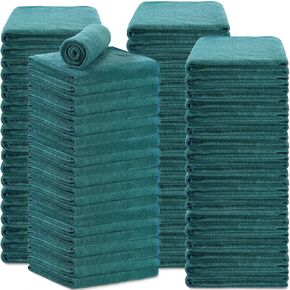 72 Pack Bleach Proof Towels Bulk for Salon Hair Microfiber Towels 18 x 30 Inch Dry Lint Free Hair Drying Towel Hand Towels for Hair, Gym, Bath, Spa, Shaving, Barber(Black)