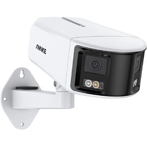 ANNKE FCD800 PoE Security Camera Outdoor with Dual Lens 180° Filed of View, 8MP IP Surveillance Camera Support Color Night Vision, Person/Vehicle Detection, Two-Way Talk, Built-in SD Card Slot