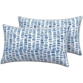 LVTXIII Outdoor Throw Pillows, Decorative Throw Pillows with Inserts, 16"x16" Square Pillows for Bed, Couch, Sofa and Patio Furniture, Set of 2, Flower Multi