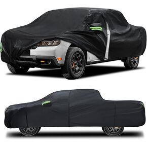 Car Cover Custom Fit for Toyota Tacoma 2005-2023,6 Layers Truck Cover Waterproof All Weather for Automobiles,Outdoor Full Exterior Cover,Rain, Sun, Wind Protection,Black