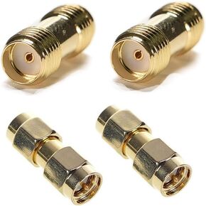 exgoofit SMA Male to SMA Male Plug Connector 5-Pack + SMA Female to SMA Female 5-Pack Jack RF Coaxial Adapter Connector