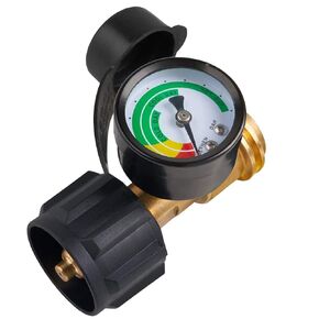 SHINESTAR 2-Pack Universal Propane Tank Gauge Level Indicator for RVs, Grills, and Heaters, QCC1/Type1 Connection, Compatible with 5-20 Pound LP Gas Cylinders