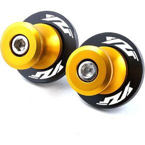Pack of 2 Motorcycle Swing Arm Spools For Yamaha YZF R3 R25 R6 R7 R1 YZF-R3 YZF-R1 YZF-R7 1999-2024 Accessories, M6 Swingarm Slider Stand Paddock Screw (Black)