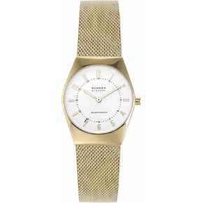Skagen Women's Grenen Lille Three-Hand Date Two-Tone Stainless Steel Mesh Band Watch (Model: SKW3051)