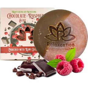 Relaxcation 4 Natural Cold Process Soap Bars - Shea Butter Lavender, Kaolin Clay Rose, Olive and Charcoal Soap Bar
