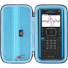 Hard Case for Texas Instruments TI-84 Plus CE/TI-84 Plus/TI-Nspire CX II CAS/TI-83 Plus/TI-89 Titanium/TI-85/TI-86/Casio fx-9750GIII Color Graphing Calculator (Black+Gray)