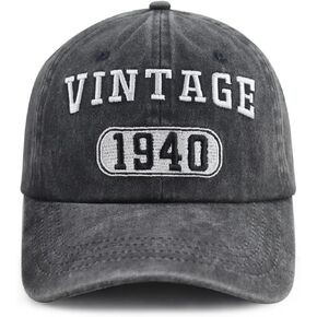 Vintage 1940 1941 1942 1943 1944 1945 1946 1947 1948 1949 Hat for Men Women, Funny Adjustable Cotton Birthday Baseball Cap