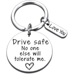 Drive Safe Keychain Gifts for Boyfriend Girlfriend Valentines Day Gifts for Him Her Couples Husband Christmas Gifts from Wife Stocking Stuffers for Men Women Birthday Anniversary Wedding Engagement in Saudi Arabia