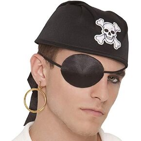 amscan Adult Black Silk Eyepatch Accessory - One Size (Pack of 1) - Ultimate Costume Enhancer for Wild West & Outlaw Adventures