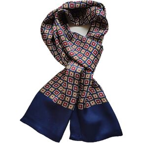 Mens 100 Silk Scarf Double Layers Fashion Wrap Neckerchief Formal Business Casual Party