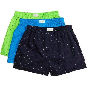 Tommy Hilfiger Men's Cotton Classics 3-Pack Woven Boxer, Coral Reef in Saudi Arabia