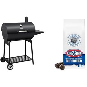 Royal Gourmet 30 Barrel 627 sq in Charcoal Grill Bundle with Kingsford 16 lb Original Charcoal Briquettes