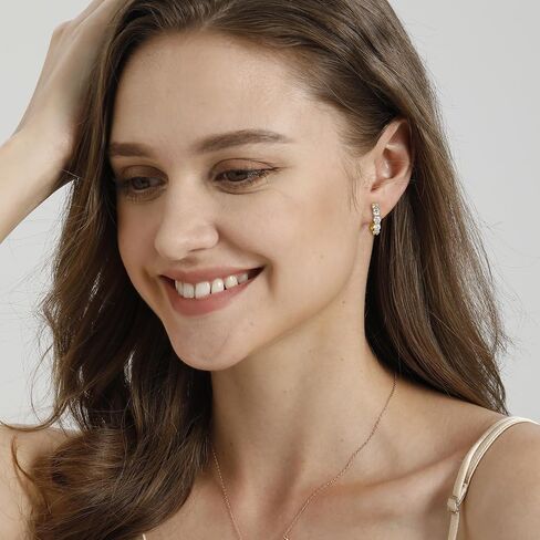Blahanna Moissanite Hoop Earrings,2.0ct D Color Brilliant Round Cut Lab Created Diamond Earrings 18K White Gold Sterling Silver Huggie Earring for Women Men Wedding Earrings in Saudi Arabia