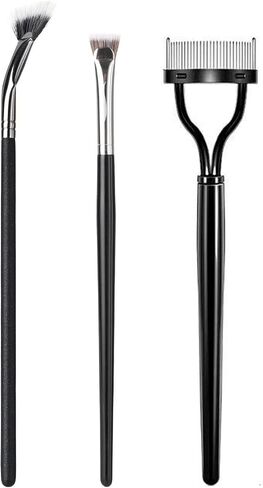 2PCS Mascara Fan Brush, INENK Lash Wand Brush Fan for Natural Lifted Effects and Enhance Lower Lashes, Synthetic Fibre Smooth Application No Smearing Clumping, Easy to Use Mascara on Lash Line in Saudi Arabia
