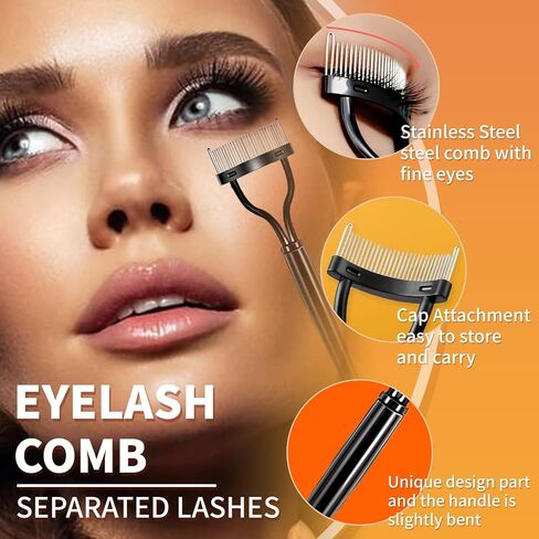 2PCS Mascara Fan Brush, INENK Lash Wand Brush Fan for Natural Lifted Effects and Enhance Lower Lashes, Synthetic Fibre Smooth Application No Smearing Clumping, Easy to Use Mascara on Lash Line in Saudi Arabia