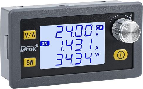 DC Buck Boost Converter, Drok 5V-30V Step Up Down to 0.6-30V Digital Control Power Supply, 6V 12V 24V Voltage Regulator, LCD Digital Display Buck Boost Module Voltage Transformer for Golf Cart in Kuwait