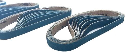3/8 x 13 Inch Sanding Belts - Starcke Premium 80 Grit Blue Zirconia Cloth Belt Sanders for Woodworking, Metal, Composites & Aluminum, Autobody Sandpaper Belts, Narrow Air File Belt Sanding - 30 Pack | Blue Zirconia Cloth Belt Woodworking, Metal, Composite in Saudi Arabia