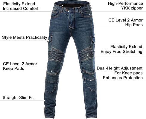 Motorcycle Pants CE Armored Motorbike Jeans Motocross Dirt Bike Riding Gear in Saudi Arabia