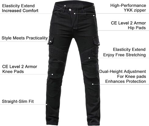 Motorcycle Pants CE Armored Motorbike Jeans Motocross Dirt Bike Riding Gear in Saudi Arabia