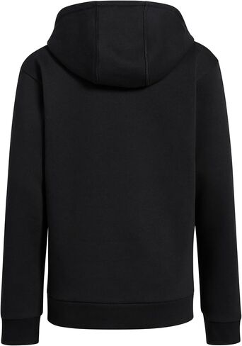 بلوفر بغطاء للرأس من الصوف بأكمام طويلة للأولاد من adidas، أسود منقط مع Collegiate Royal، مقاس كبير (14/16) in Kuwait