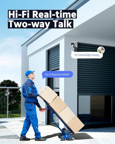 ANNKE FCD800 PoE Security Camera Outdoor with Dual Lens 180° Filed of View, 8MP IP Surveillance Camera Support Color Night Vision, Person/Vehicle Detection, Two-Way Talk, Built-in SD Card Slot in Kuwait