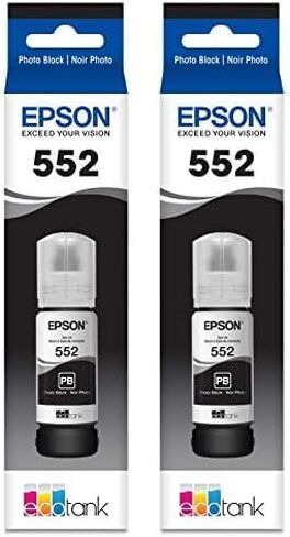 حبر زجاجة Epson Claria ET Premium T552120 عالي السعة - أسود للصور (عبوة من قطعتين) in Kuwait