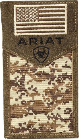 محفظة ARIAT للجنسين للبالغين من الجنسين، محفظة باتريوت رقمية مموهة، باللون البني in Saudi Arabia