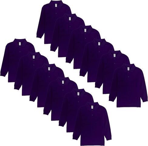 Kids Youth Long Sleeve Polo Golf Shirt Back to School Uniform Boys and Girls in Saudi Arabia