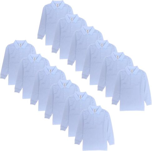 Kids Youth Long Sleeve Polo Golf Shirt Back to School Uniform Boys and Girls in Saudi Arabia