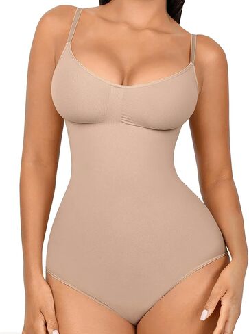 Shapewear, Bodysuit for Women, Tummy Control Bodysuit with Adjustable Straps, Seamless Snatched Body Shaper in Saudi Arabia