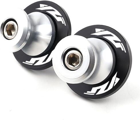 حزمة من 2 بكرات ذراع متأرجحة للدراجات النارية لـ Yamaha YZF R3 R25 R6 R7 R1 YZF-R3 YZF-R1 YZF-R7 1999-2024 ملحقات، M6 Swingarm Slider Stand Paddock Screw (أسود) in Saudi Arabia