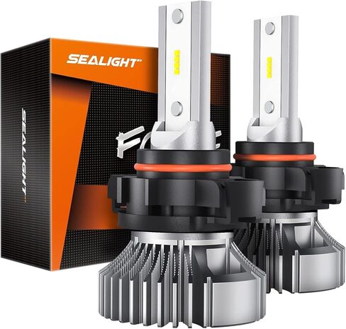 SEALIGHT H11 LED Fog Light Bulbs, 6000LM 6500K White H8 H9 H16 Fog Lights Bulb, Super Penetration 16 CSP Chips Led Light, Ultra-High Heat Dissipation Performance, Non-polarity, Pack of 2 in Saudi Arabia