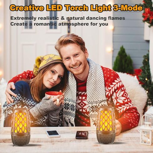 مكبرات صوت خارجية، مكبر صوت Tiki Torch، مكبرات صوت بلوتوث خارجية مقاومة للماء، مكبرات صوت مثبتة على الحائط في الهواء الطلق، مكبرات صوت خارجية للصوت المحيطي، مكبرات صوت لاسلكية خارجية BT 5.3 لهاتف iPhone Android in Kuwait