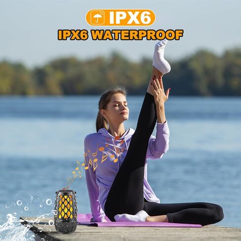 مكبرات صوت خارجية، مكبر صوت Tiki Torch، مكبرات صوت بلوتوث خارجية مقاومة للماء، مكبرات صوت مثبتة على الحائط في الهواء الطلق، مكبرات صوت خارجية للصوت المحيطي، مكبرات صوت لاسلكية خارجية BT 5.3 لهاتف iPhone Android in Kuwait