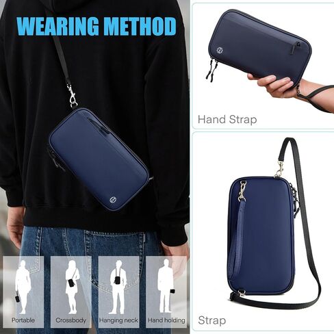 FYY RFID Passport Holder Family - Large RFID Blocking Travel Document Organizer for Family Men Women, Waterproof Portable Travel Essentials Passport Wallet Credit Cards Case with Zipper Pocket, Black in Saudi Arabia