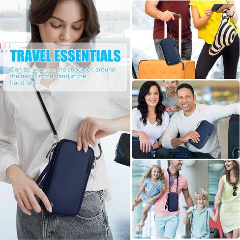 FYY RFID Passport Holder Family - Large RFID Blocking Travel Document Organizer for Family Men Women, Waterproof Portable Travel Essentials Passport Wallet Credit Cards Case with Zipper Pocket, Black in Saudi Arabia