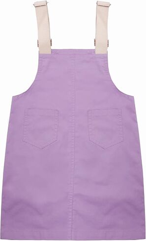 KIDSCOOL SPACE Girls Denim Overalls Dress,Cute Bear Simple Design Summer Colored Jumpsuit Dress and Set in Kuwait