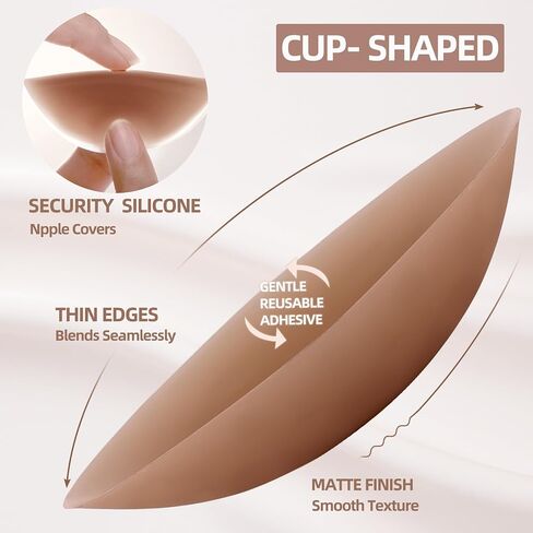 Nipple Covers 6 Pairs Sticky Silicone Nipple Pasties Reusable Adhesive Silicone Nipple Covers for Women No Show Sticky in Saudi Arabia