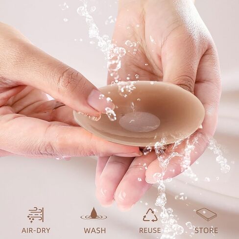 Nipple Covers 6 Pairs Sticky Silicone Nipple Pasties Reusable Adhesive Silicone Nipple Covers for Women No Show Sticky in Saudi Arabia